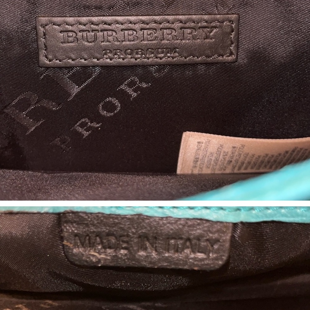 Burberry Prorsum Kingfisher Wristlet/Clutch (see DAMAGES) NWT - Picture 6 of 6